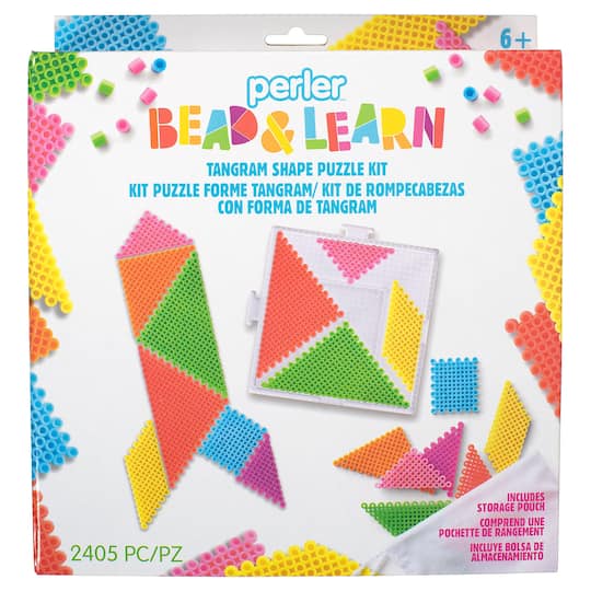 Perler&#x2122; Bead &#x26; Learn Tangram Shape Box Kit